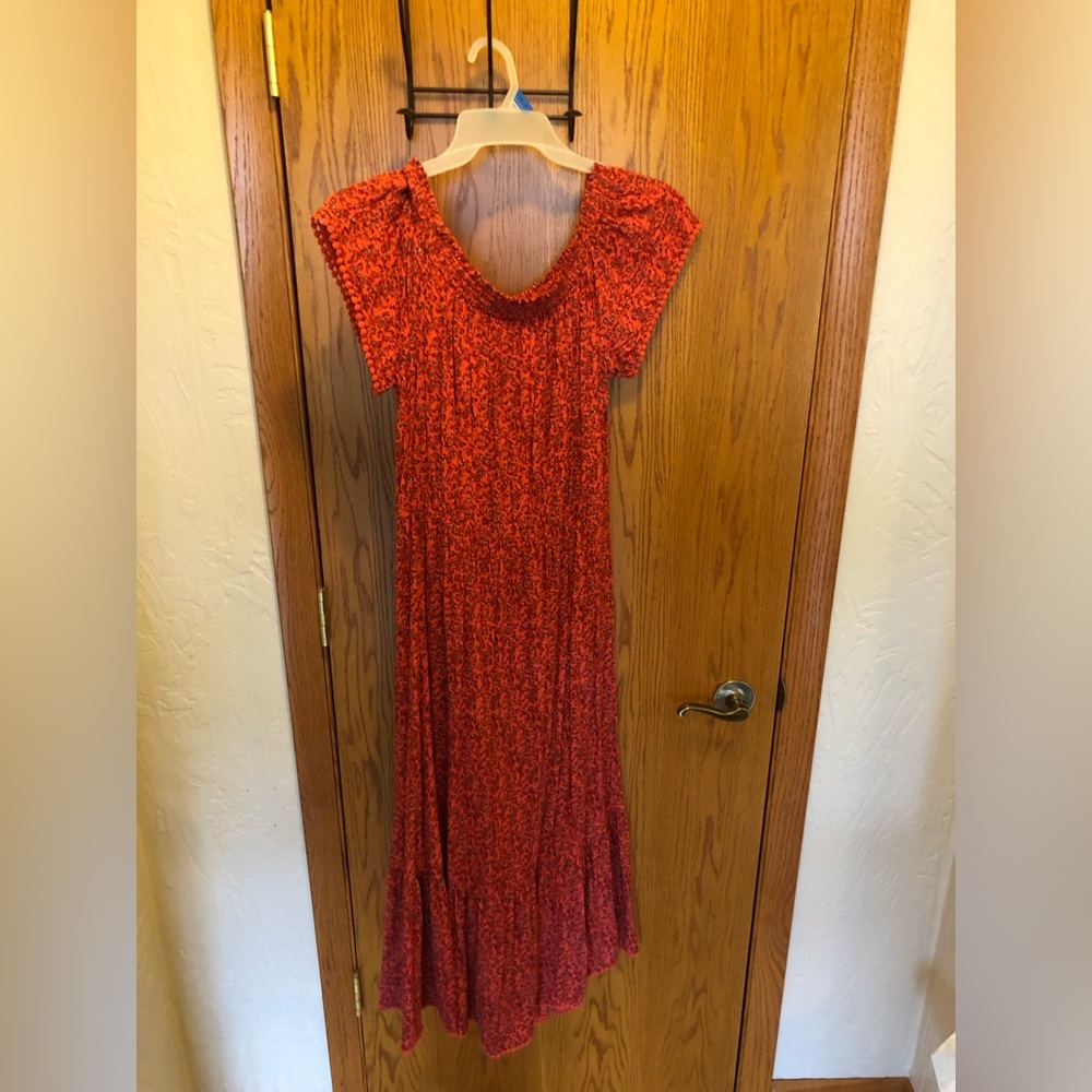 Red Floral Maxi Dress